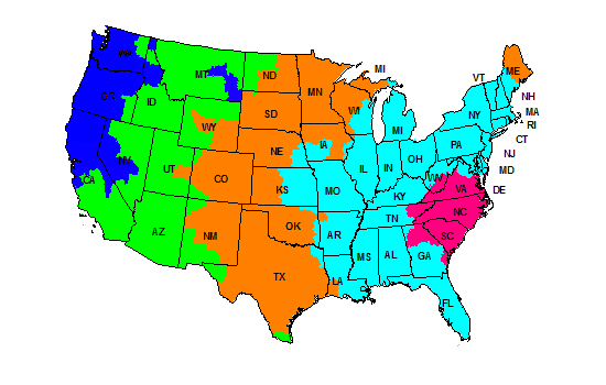 Delivery time map