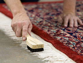 Wool rug cleaning requires unique tools