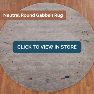 Neutral Gabbeh round rugs