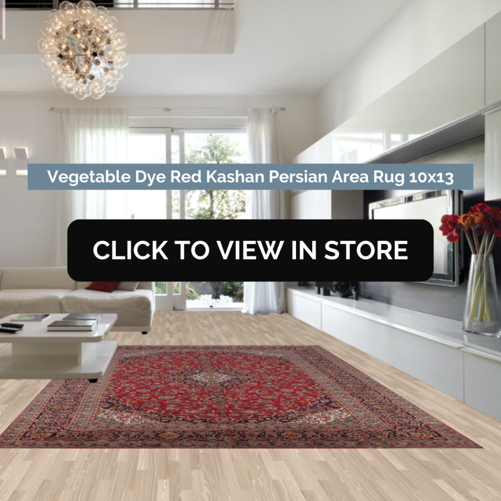 Vegetable dye red kashan persian area rug