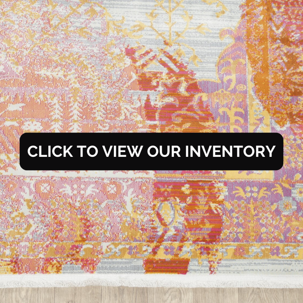 Vintage Style Distressed Heat-set Rug
This vibrant area rug features a colorful mix of pink, orange, yellow, and white tones in a vintage, distressed pattern. The close-up highlights the heat-set fibers and intricate detailing in a floral and ornamental motif.