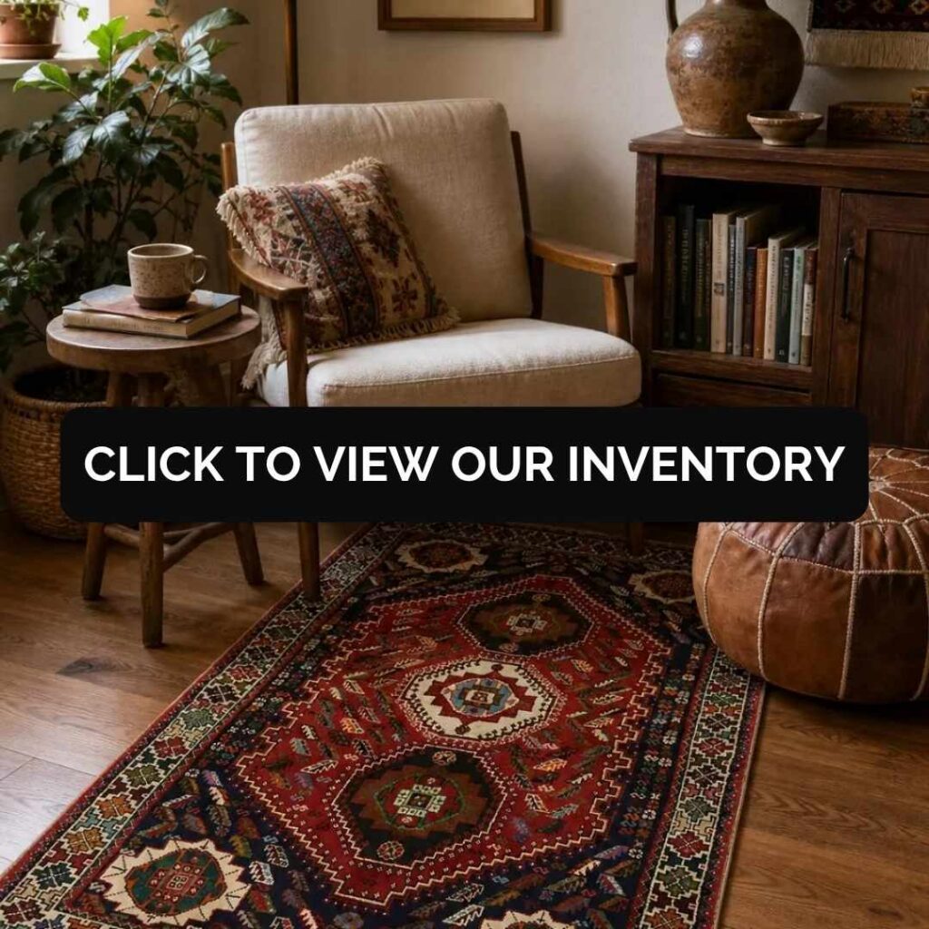 Enhance any space with this exquisite area rug, showcasing a vibrant medley of traditional motifs and rich hues in red, blue, and earthy tones. The intricate patterns are woven with precision, offering both aesthetic appeal and durability, making it a perfect centerpiece for your living room or dining hall.
A Beautiful Genuine Iran ( Persia ) Shiraz rug is Hand Knotted by skillful weavers in Iran ( Persia ) with 100% Wool Material. This rug is in New, First Quality condition. dimensions are 5' 8'' X 4' 1'' in foot and 173 X 124 in centimeter. the primary color is Red.